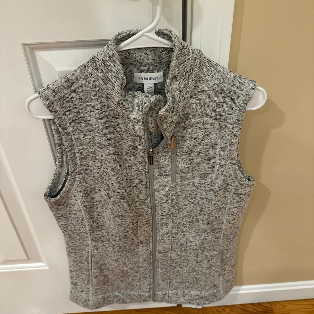 Calvin Klein Gray Zip-Up Vest